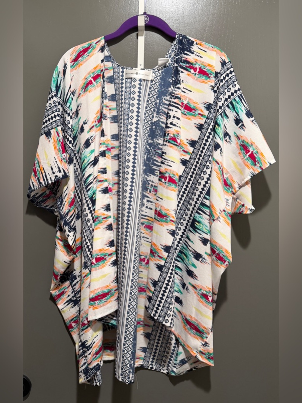 Boho Multi-Color Open Front Kimono